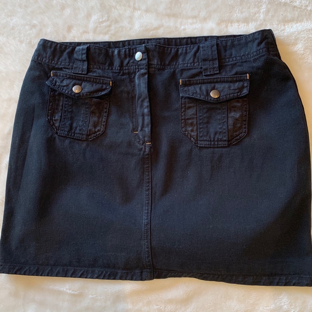 Sanctuary Clothing black denim mini skirt